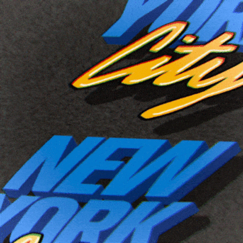 New York City Text Slide GIF