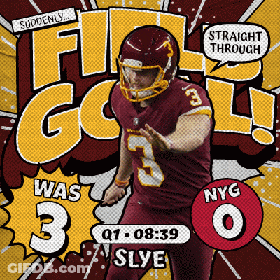 New York Giants 0 Vs. Washington Commanders 3 First Quarter GIF