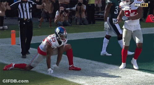 New York Giants Football Player Kneeling GIF