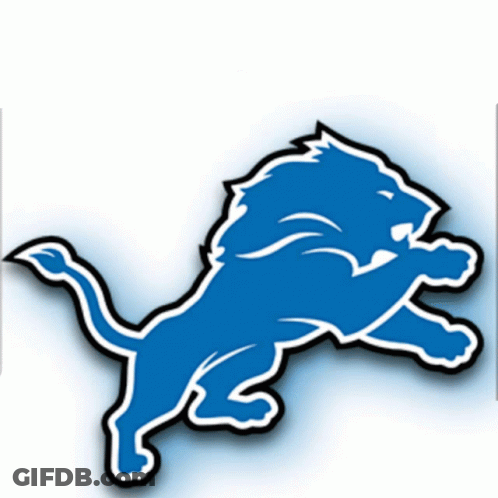 New York Giants Mascot In Front Of Blue Fence GIF