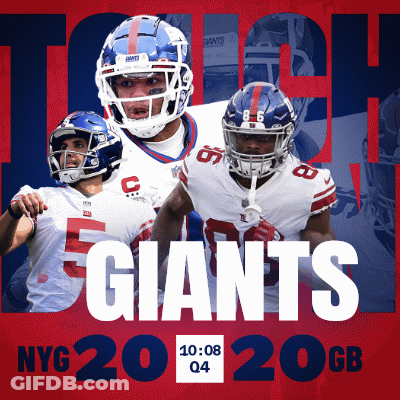 New York Giants Poster With Players GIF
