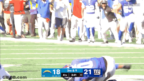 New York Giants Vs Los Angeles Chargers Football Game GIF