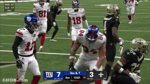 New York Giants Vs Saints Football Game GIF