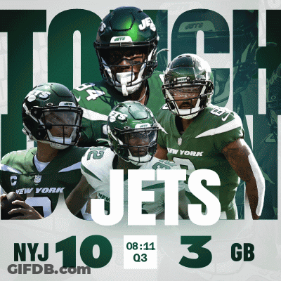 New York Jets Advertisement Score 10 To 3 GIF