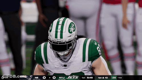 New York Jets Football Player Looking Down GIF