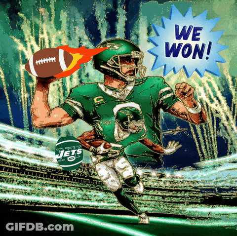 New York Jets Player Running With Football GIF