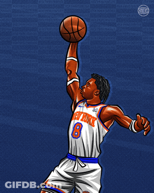New York Knicks Animated Player Slam Dunk GIF