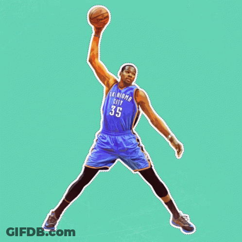 New York Knicks Basketball Player Holding Spalding Ball GIF