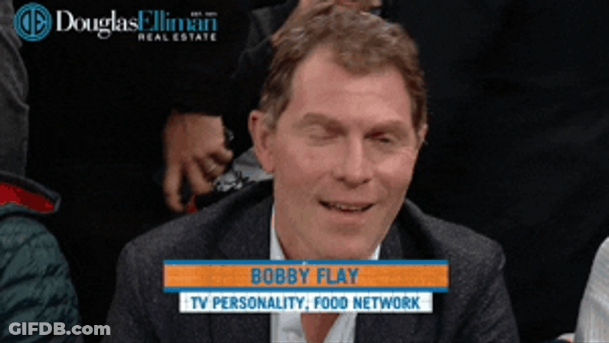 New York Knicks Fan Bobby Flay Cheering GIF