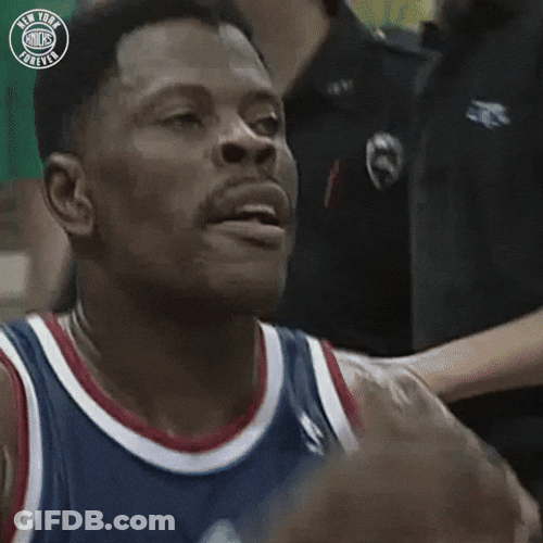 New York Knicks Legendary Player Patrick Ewing GIF