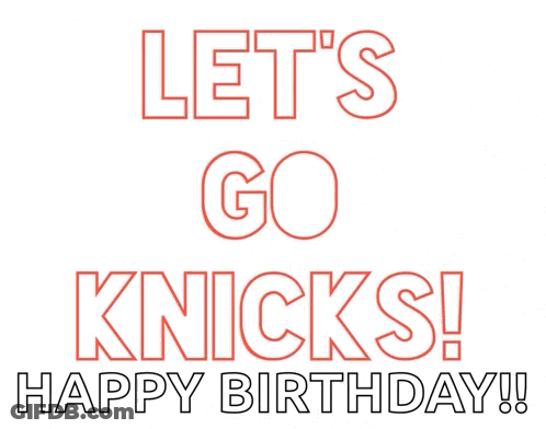 New York Knicks Logo Blue Happy Birthday GIF