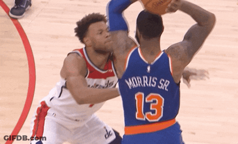 New York Knicks Marcus Morris Sr Hitting Opponent GIF