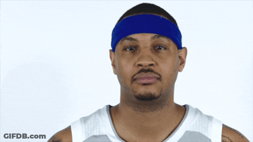 New York Knicks Player Carmelo Anthony Nodding GIF