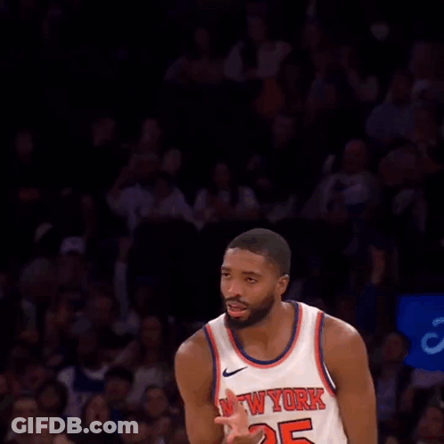 New York Knicks Player Dancing In Front Of Crowd GIF
