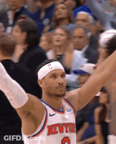 New York Knicks Player Raising Arms GIF