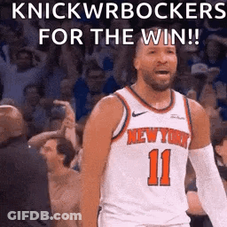 New York Knicks Player Standing In Crowd GIF