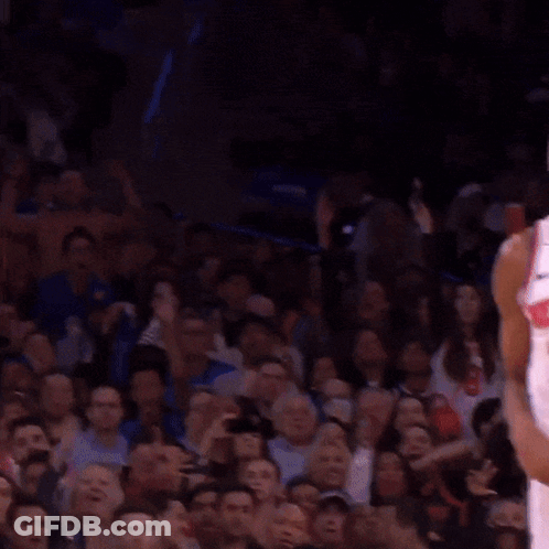 New York Knicks Player With Crowd GIF