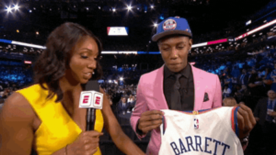 New York Knicks RJ Barret Jersey GIF