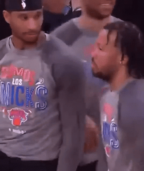 New York Knicks Teammates Playful Dance GIF