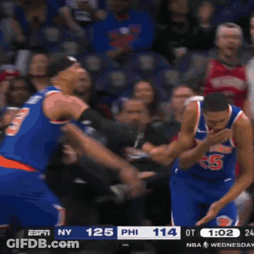New York Knicks Vs Philadelphia 76Ers On ESPN GIF