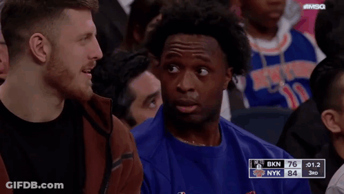 New York Knicks Vs San Antonio Spurs Basketball Game GIF