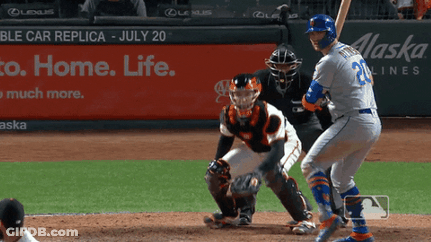 New York Mets Pete Alonso Hitting Baseball GIF