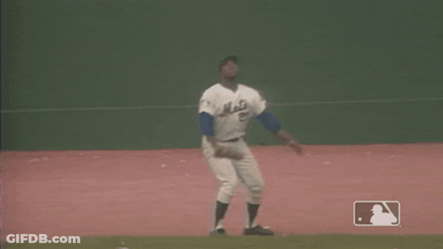 New York Mets Player Amazing Ball Catch GIF