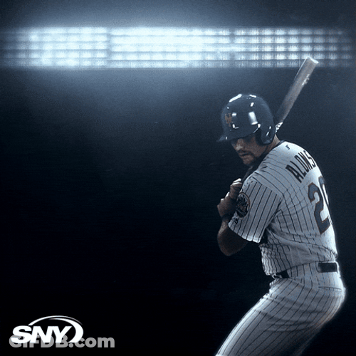 New York Mets Player Hitting Homerun GIF