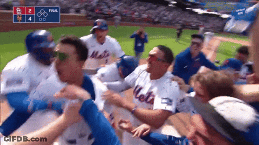 New York Mets Team Rejoicing GIF