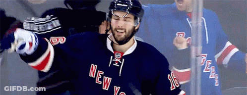New York Rangers Hockey Player Celebrating GIF