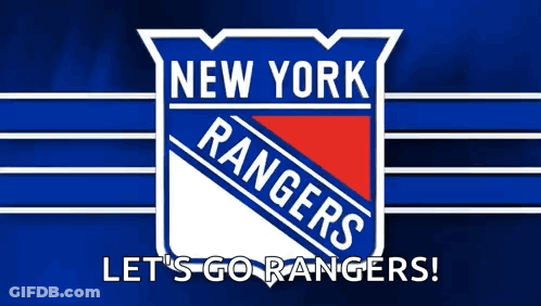 New York Rangers Logo On Blue Background GIF