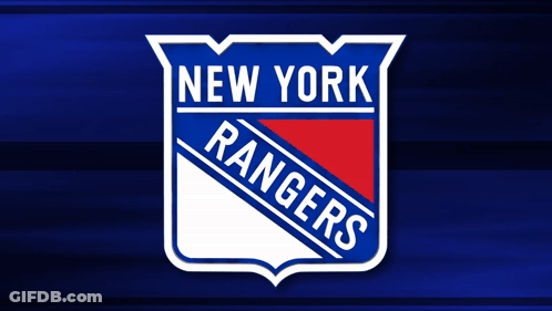 New York Rangers Logo On Blue Background GIF