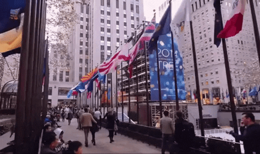 New York Rockefeller Plaza GIF