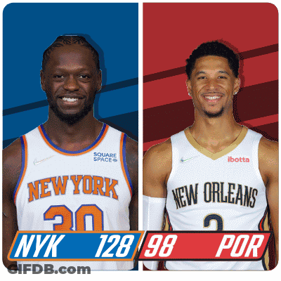 New York Vs New Orleans Basketball Players GIF