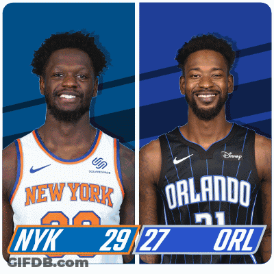 New York Vs Orlando Basketball Players GIF