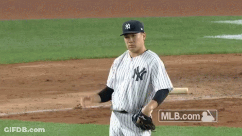 New York Yankees Baseball Player Arms Up GIF