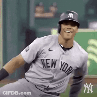 New York Yankees Baseball Player Smiling Running GIF