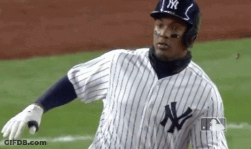 New York Yankees Baseball Player Wearing Helmet GIF