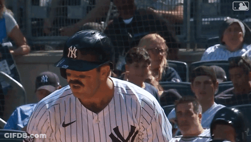 New York Yankees Baseball Player With Crowd GIF