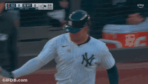 New York Yankees Player Helped Off Field By Umpire GIF