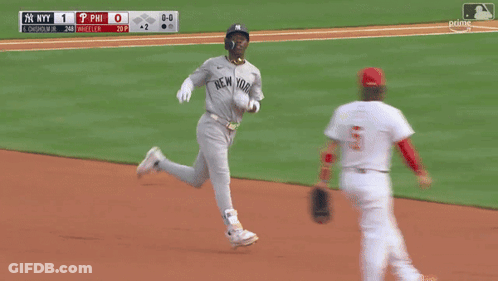 New York Yankees Player Running To Base GIF