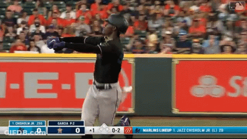 New York Yankees Player Swinging Bat GIF