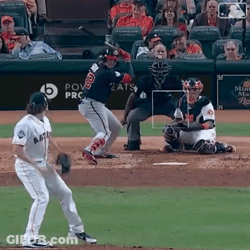 New York Yankees Player Swinging Bat GIF