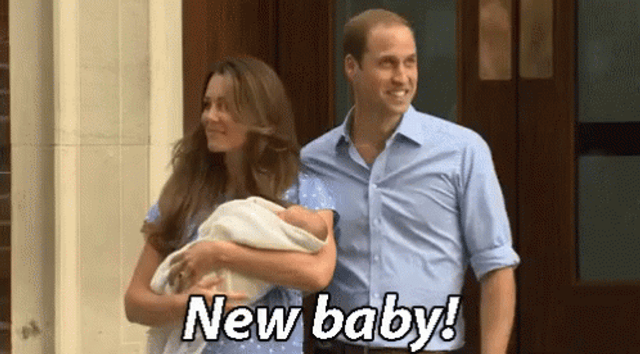 Newborn Baby Kate Middleton Prince William GIF