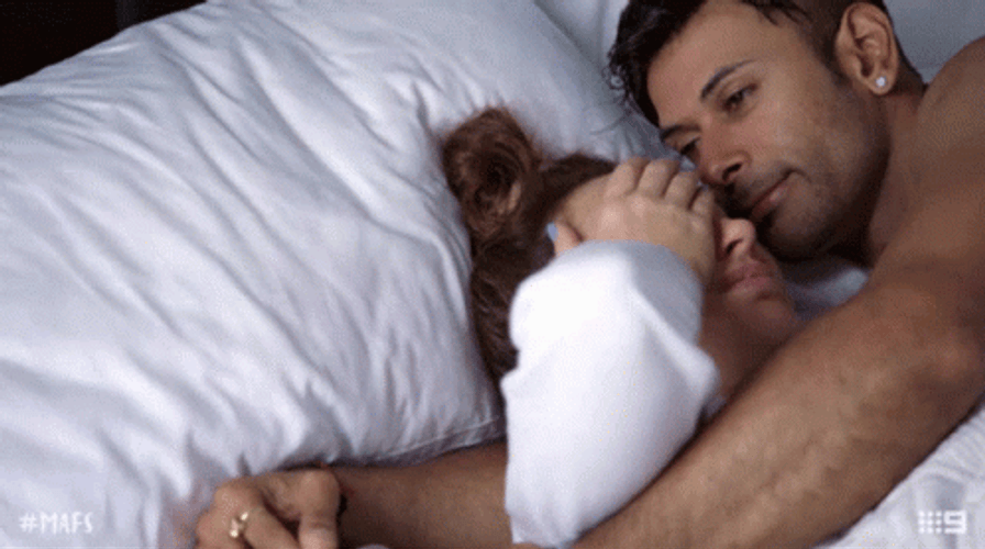 Newly Awake Hugs And Kisses GIF