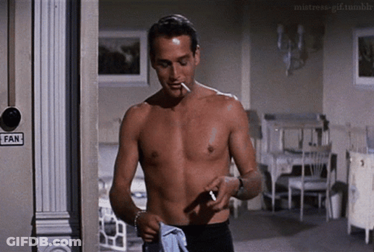 Newman Smoking Cigar GIF