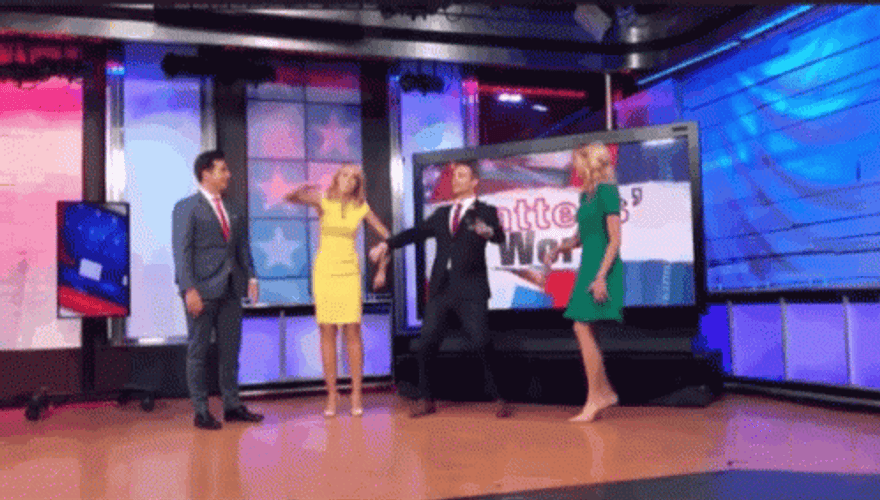 Newscasters Do Funny Milly Rock Dancing GIF