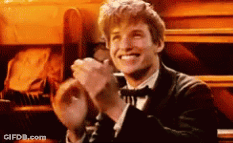 Newt Scamander Clapping Hands GIF