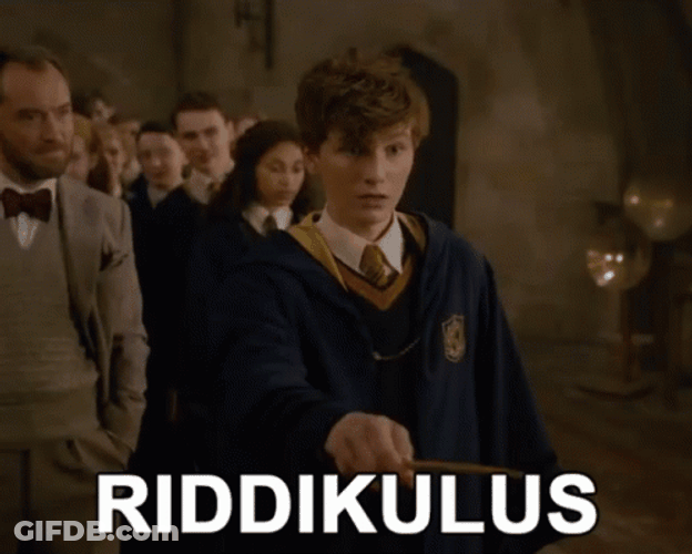 Newt Scamander Riddikulus GIF