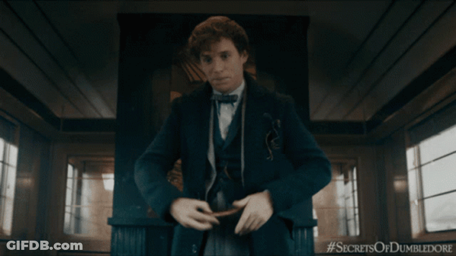 Newt Scamander Showing Magic Wand GIF